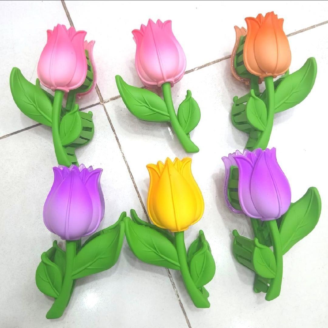 Multicolor Flower Full Length Hair Catcher - Pack of 2