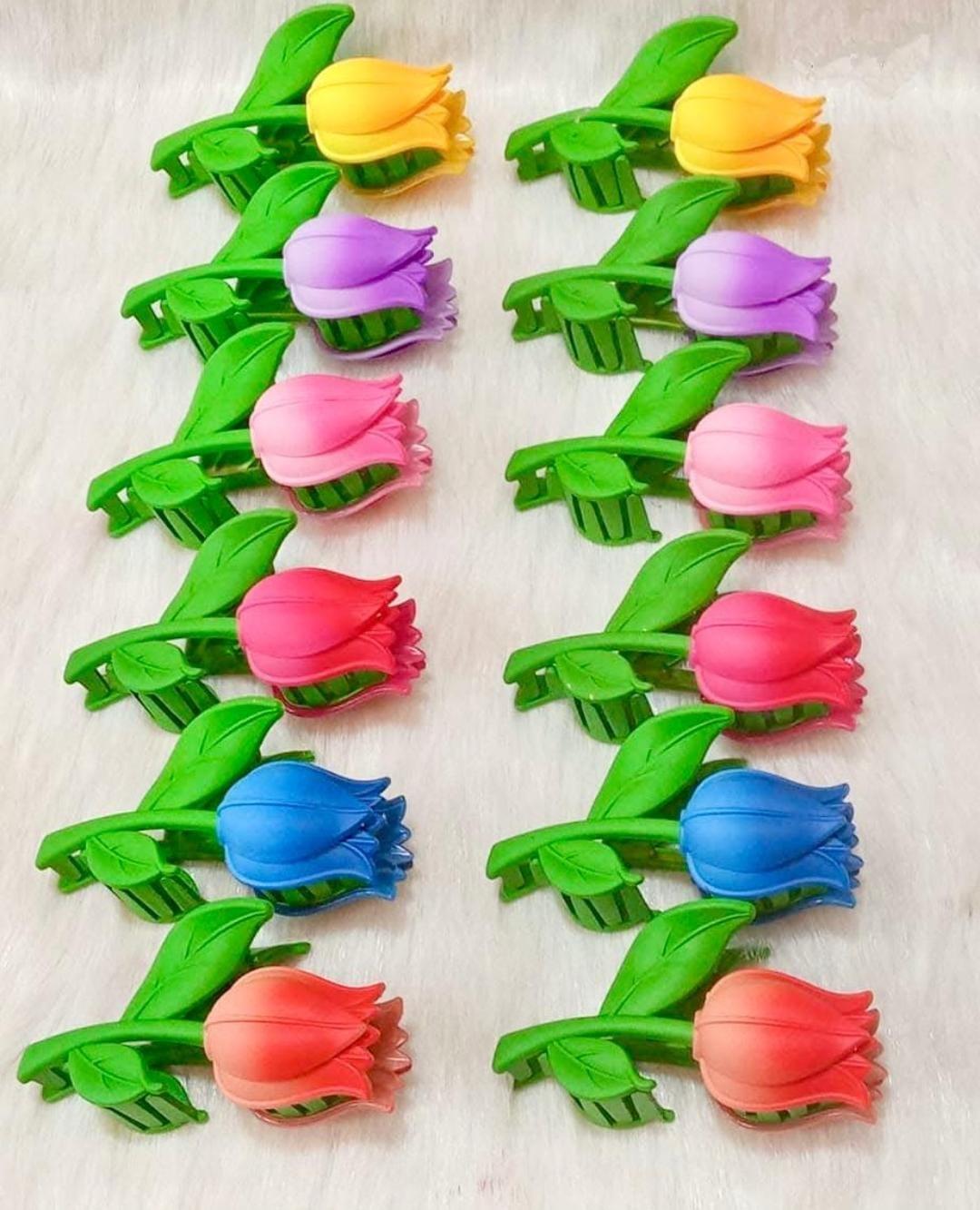 Multicolor Flower Full Length Hair Catcher - Pack of 2