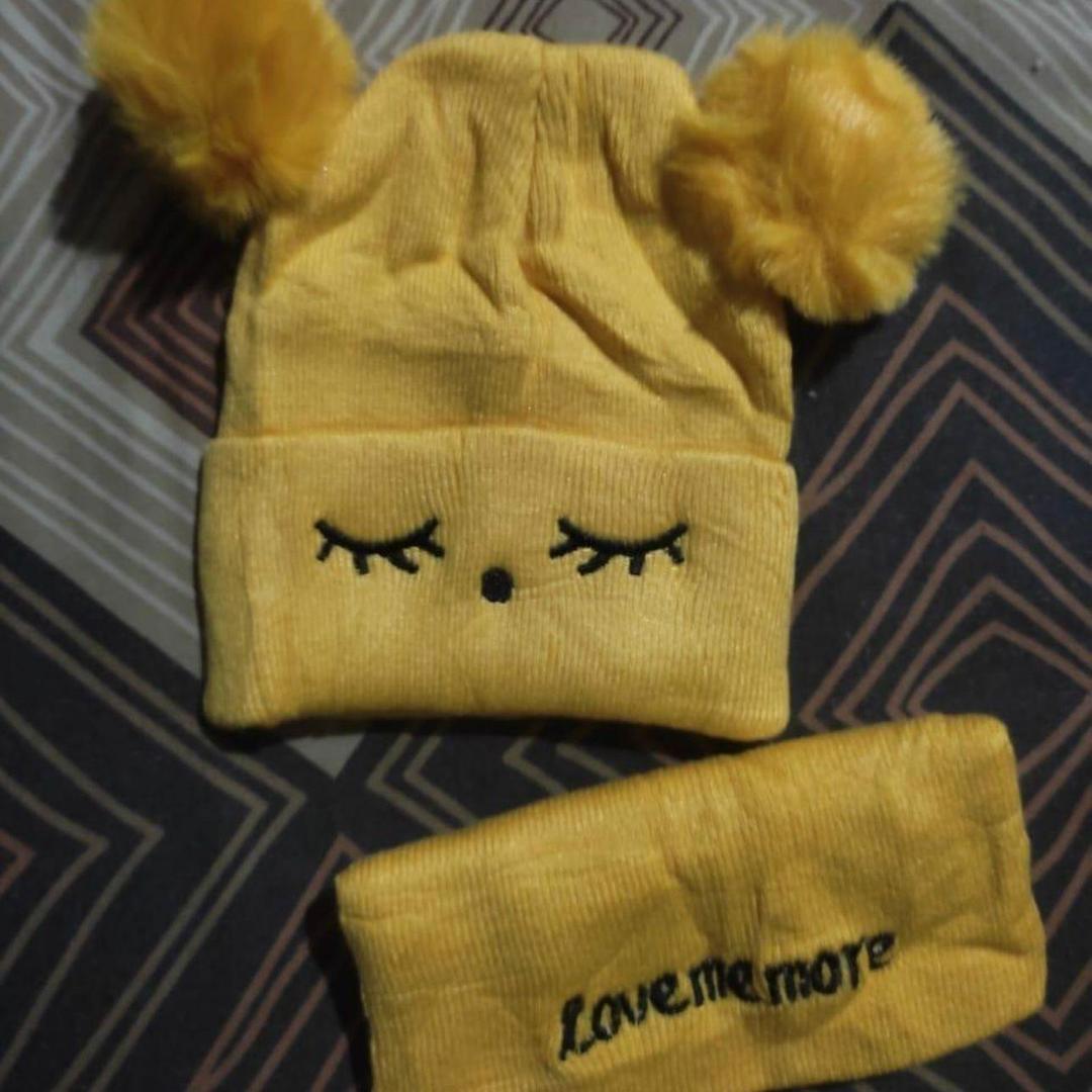 Warm Wool Beanie And Neck Warmer Set - 2 Pcs Unisex