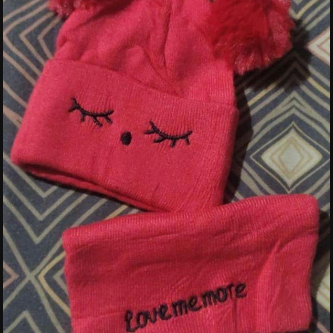 Warm Wool Beanie And Neck Warmer Set - 2 Pcs Unisex