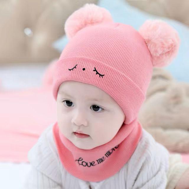 Warm Wool Beanie And Neck Warmer Set - 2 Pcs Unisex
