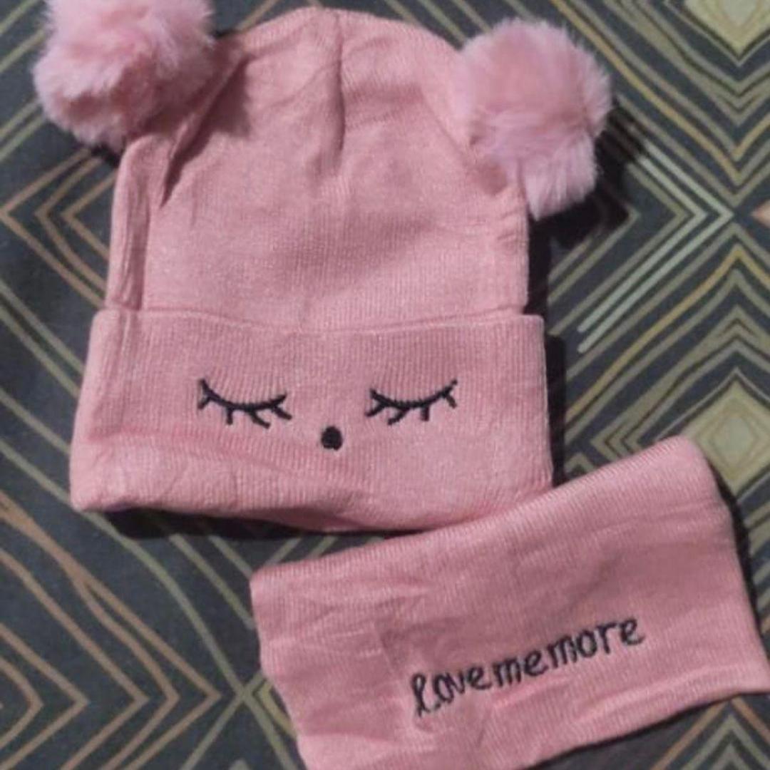 Warm Wool Beanie And Neck Warmer Set - 2 Pcs Unisex