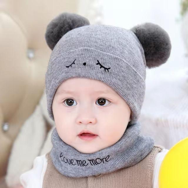 Warm Wool Beanie And Neck Warmer Set - 2 Pcs Unisex