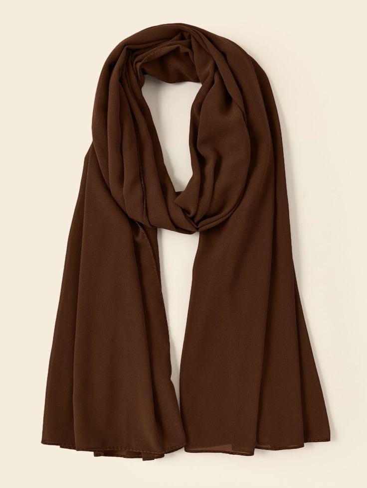 1 Pc Chiffon Plain Scarves 1